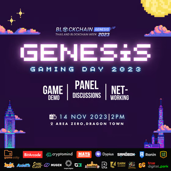 Genesis Gaming Day 2023 - Co-Hosted by GameUnity, BitArcade, & Cryptomind Group